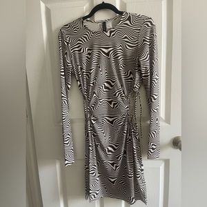 H&M ZEBRA/70s THEMED PRINTED DRESS